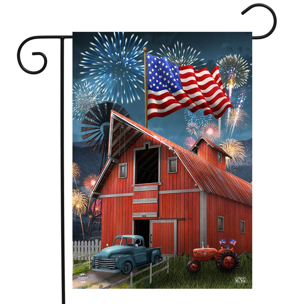 Briarwood Lane - American Celebration Barn Summer 4th of July Garden Flag