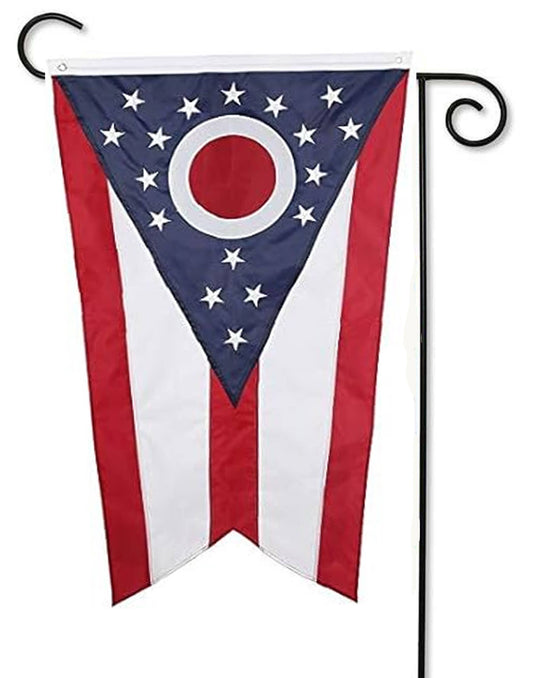 State of Ohio Nylon Stitched Regular Garden Flag 12x20 G2613