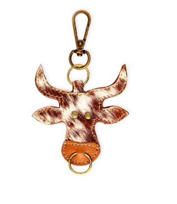 Bessy Cow Hair-on Hide Key Fob