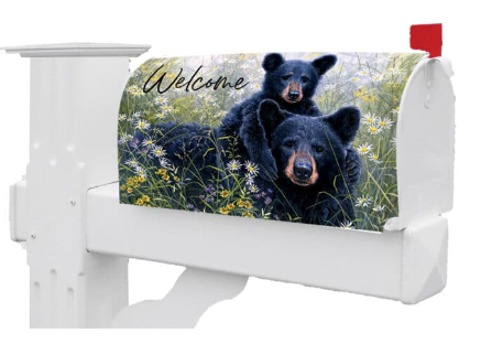 Black Bear Lookout Mailbox Cover