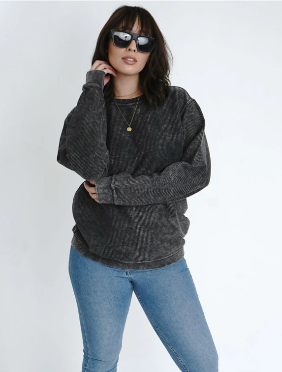 Comfy Cord Crew Neck Pull Over