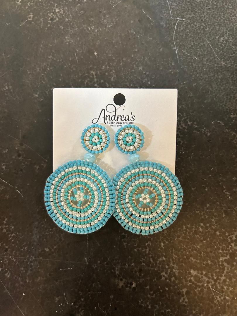 Circular Beaded Earrings