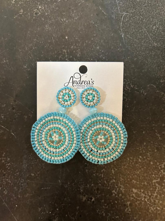 Circular Beaded Earrings