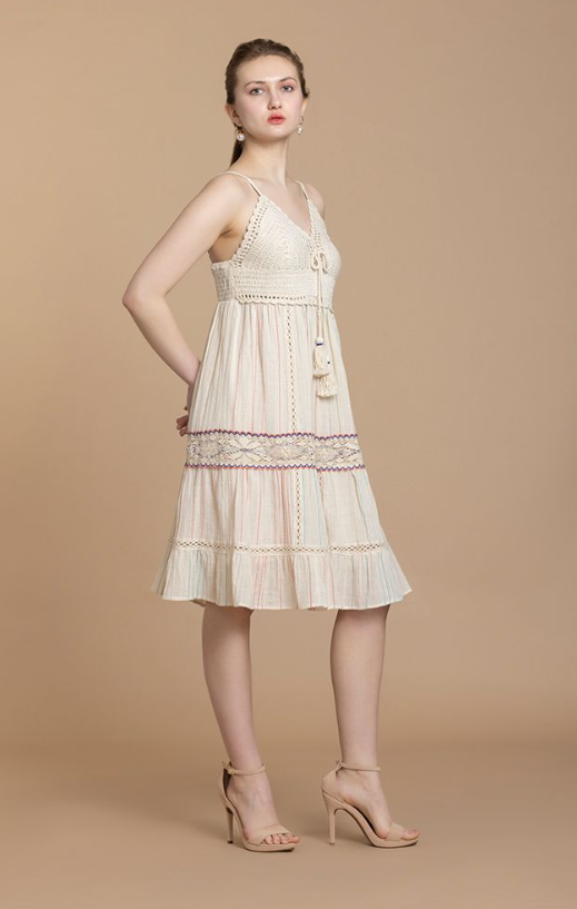 Bohera Amore Crochet Full Skirt Dress