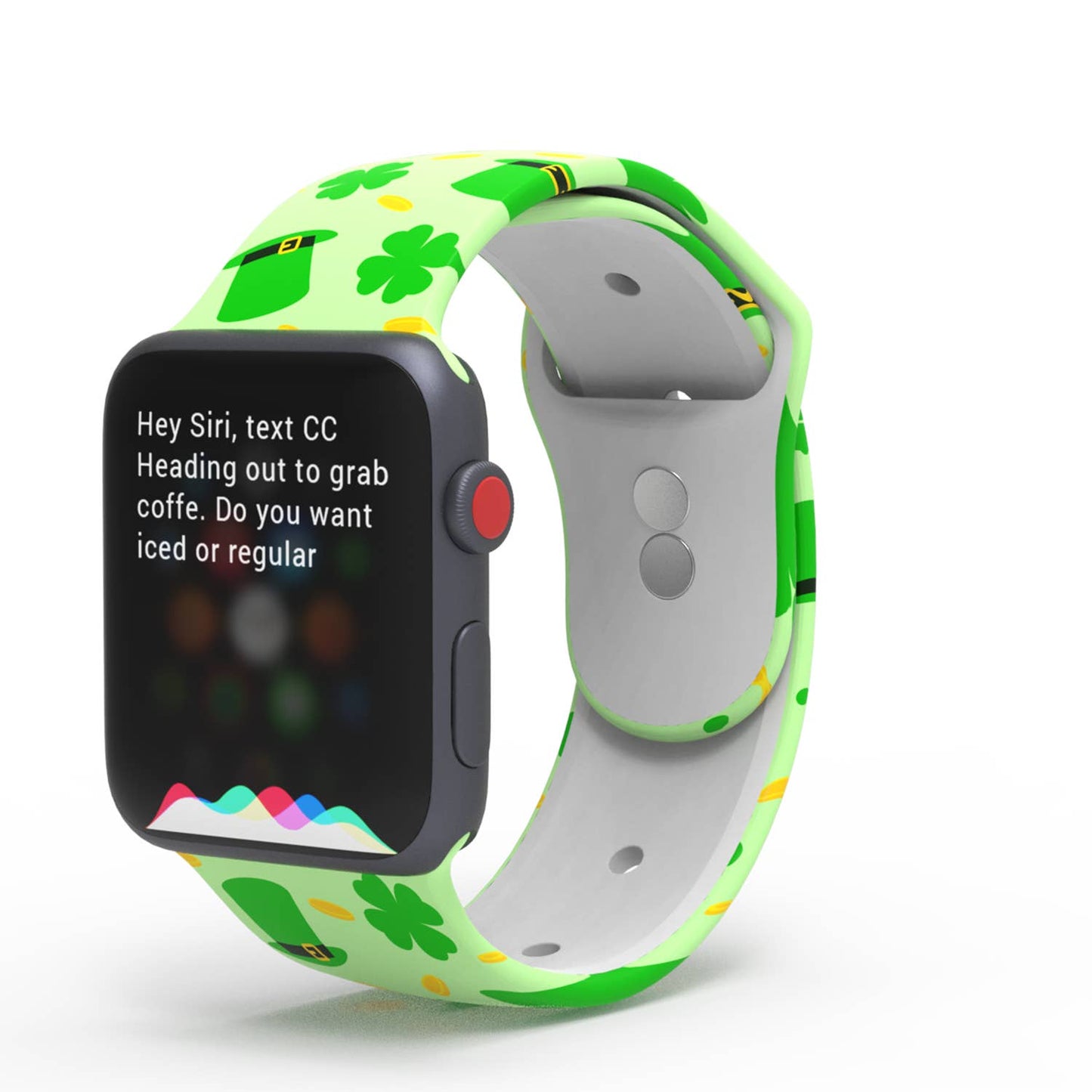 Shamrock St Patricks Day Irish Luck Silicone Watch Band