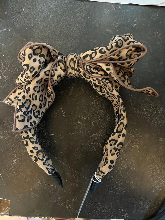 Bow Tie Cheetah Headband