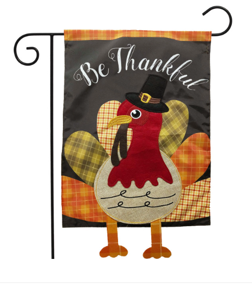 Colorful Turkey Applique Flag