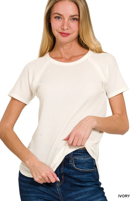 Softest BABY WAFFLE SHORT SLEEVE TOP