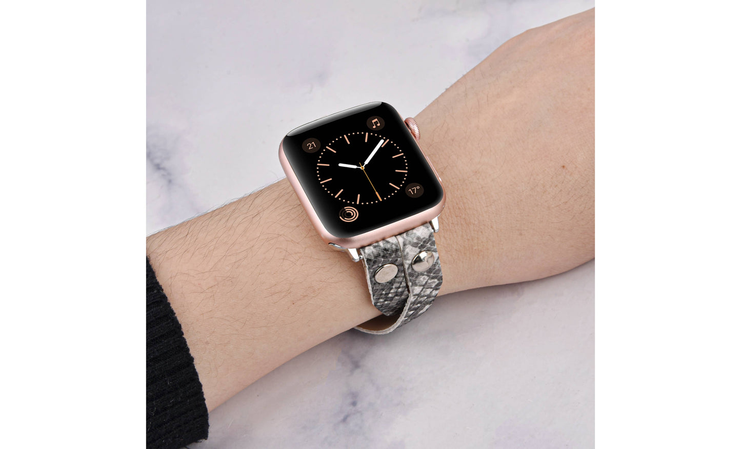 Thin Crisscross Vegan Leather Apple Watch Band