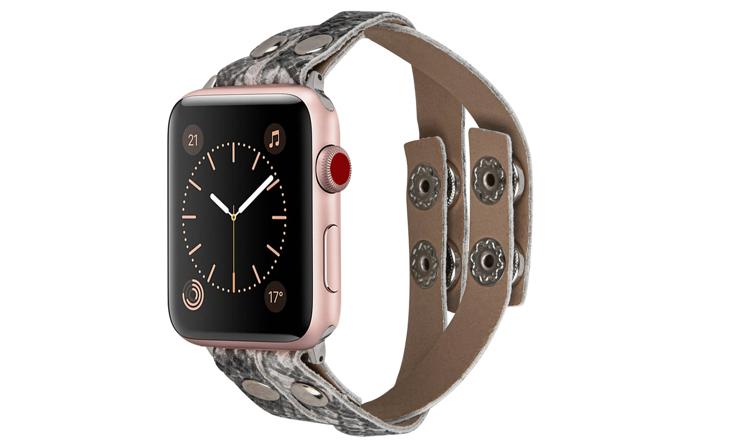 Thin Crisscross Vegan Leather Apple Watch Band