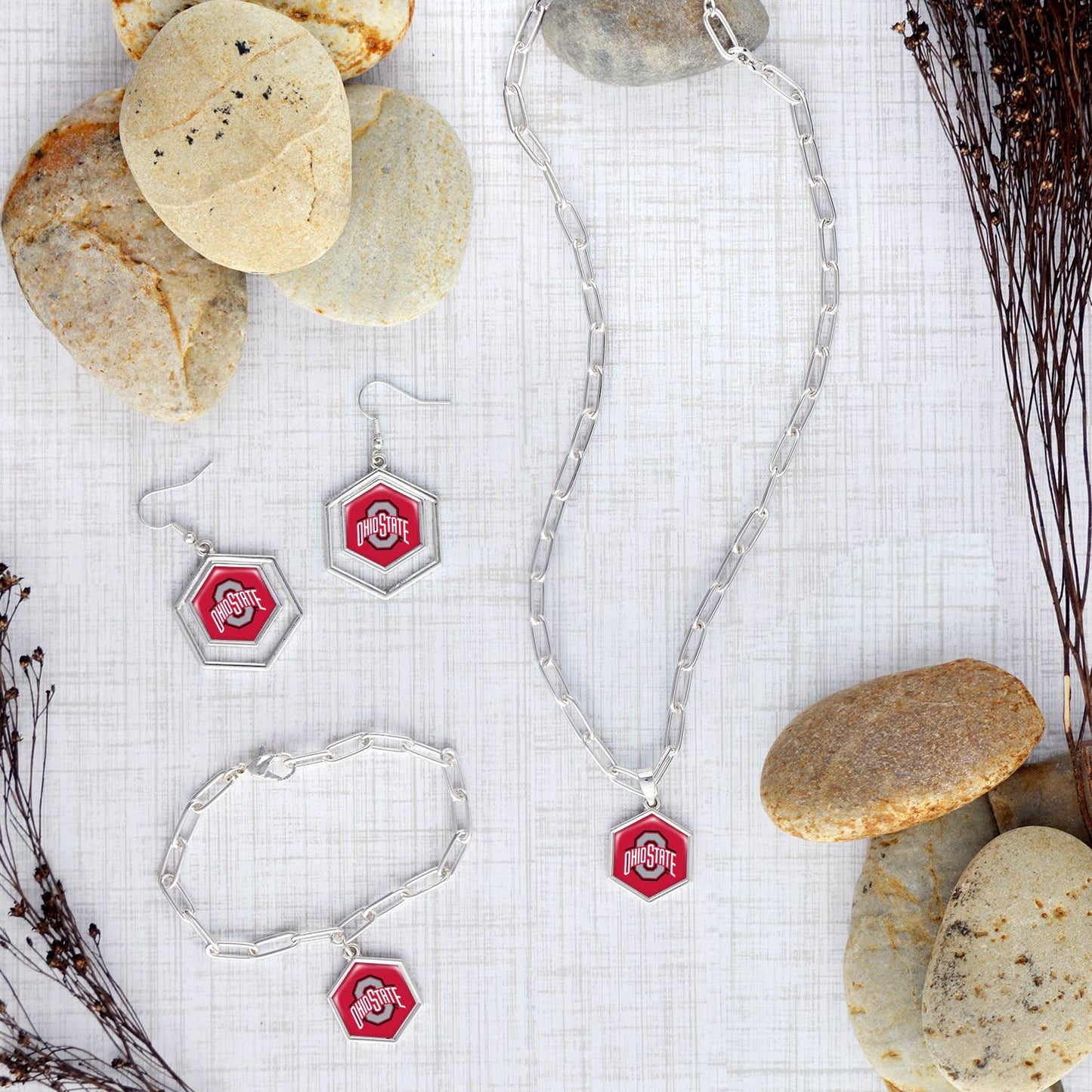 From The Heart - Ohio State Buckeyes Juno Necklace