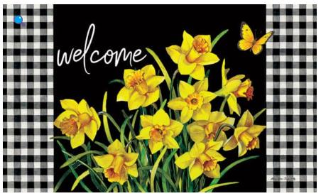 Daffodil Check Floormat