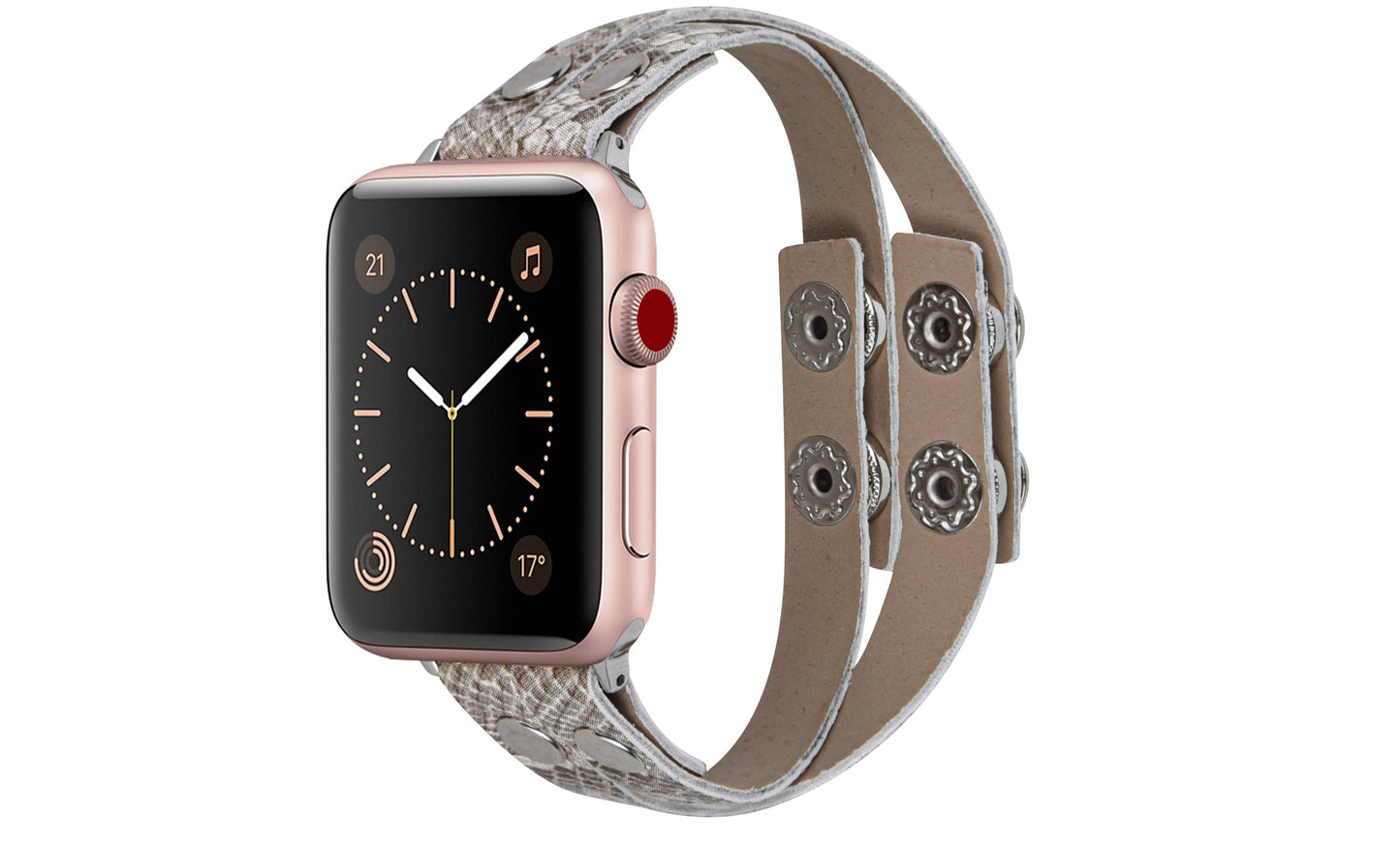 Thin Crisscross Vegan Leather Apple Watch Band