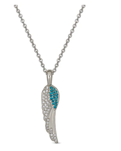 Birthstone Angel Wings Necklace