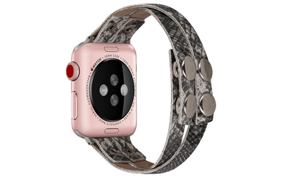 Thin Crisscross Vegan Leather Apple Watch Band