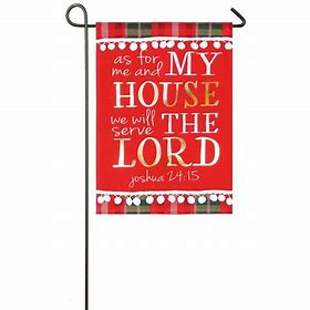 Serve the Lord Garden Linen Flag