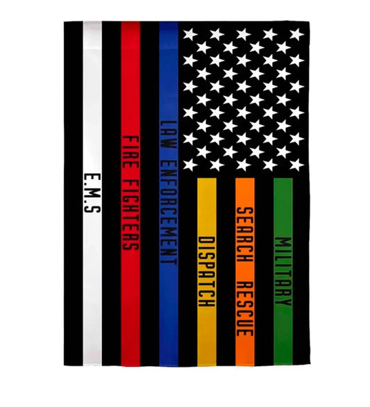 Responders Thin Line Garden Suede Flag