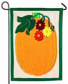 Autumn Pumpkin Garden Felt Flag