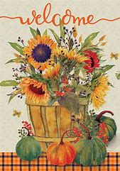 Sunflower Basket Garden Flag