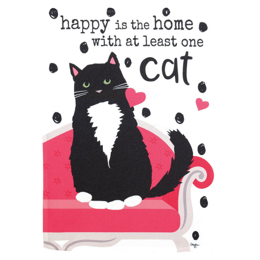 Magnolia - Flag Cat Happy Is The Home 13x18