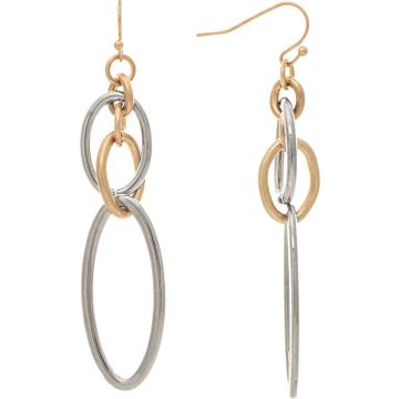 Oval Ellipse Chainlinks Earrings