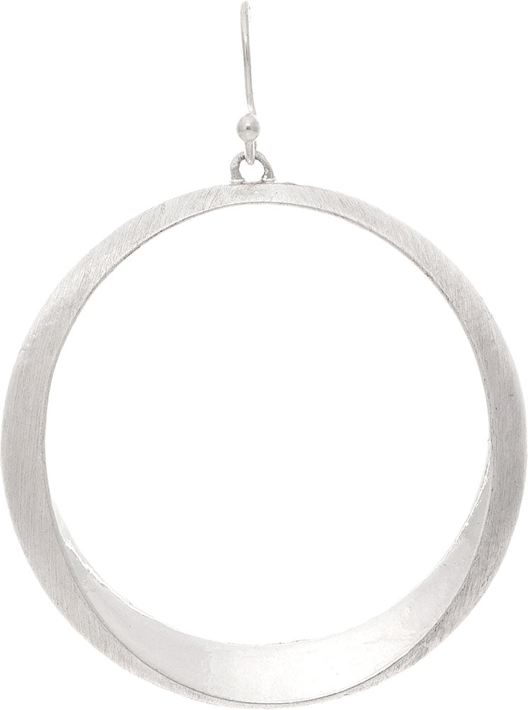 Mobius Twist Circle Earrings