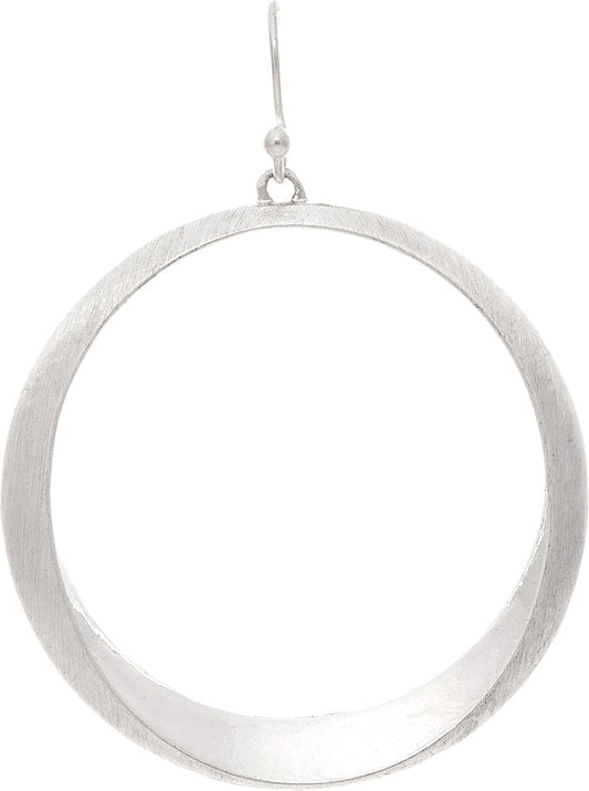 Mobius Twist Circle Earrings