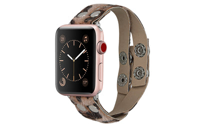 Thin Crisscross Vegan Leather Apple Watch Band