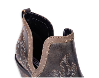 Emmie Faye Stitched Leather Boots