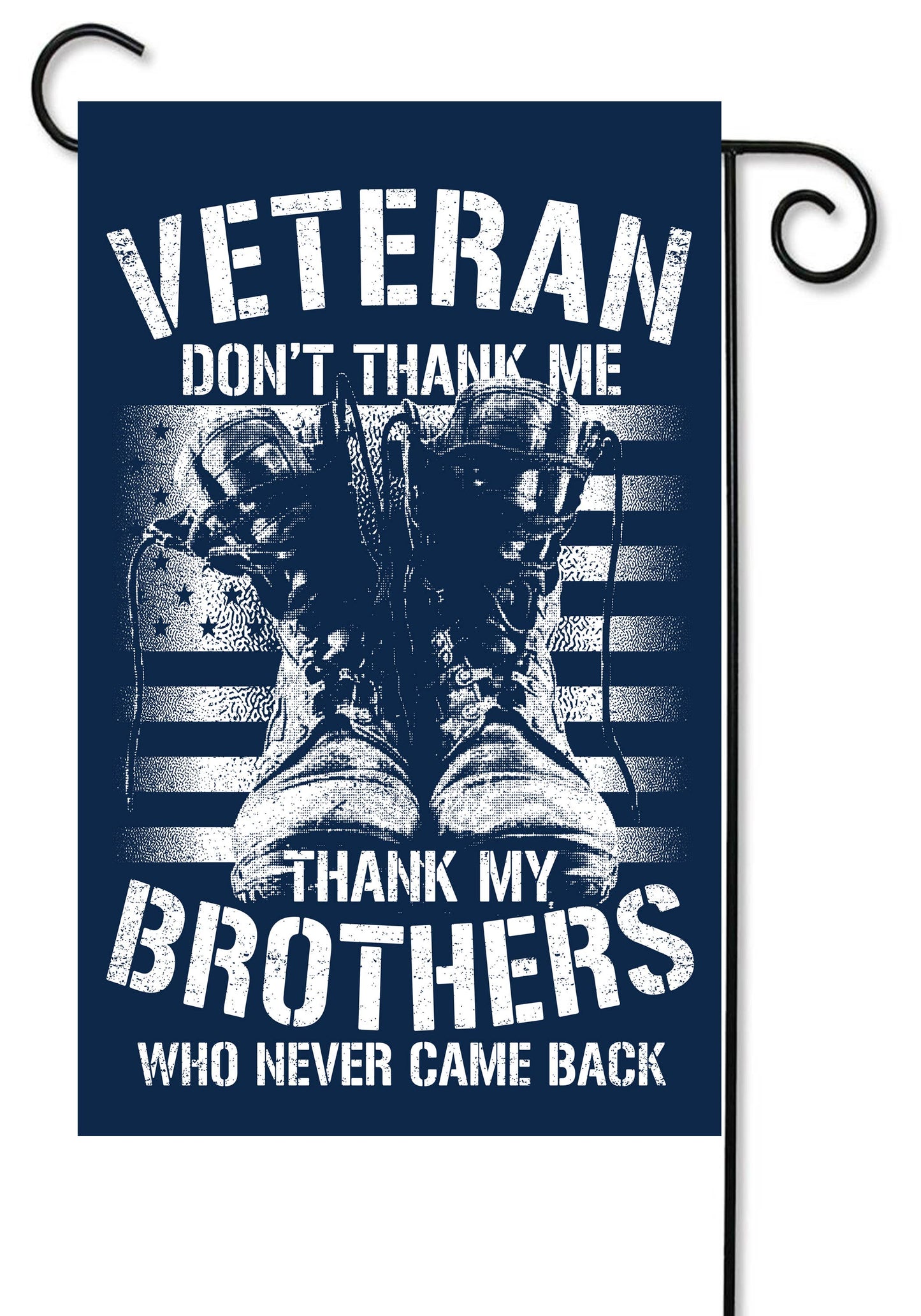 Veteran Don't Thank Me Garden Flag G2016