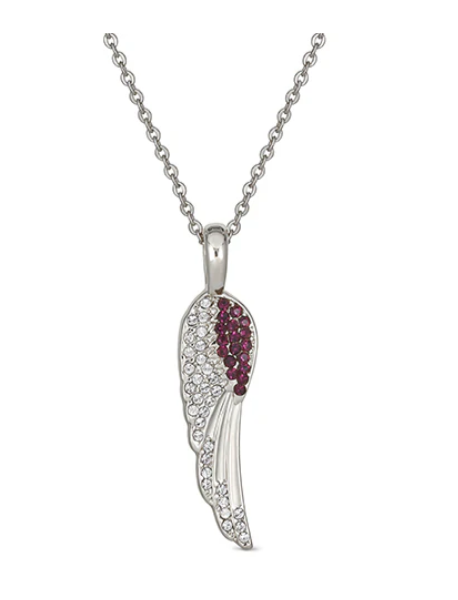 Birthstone Angel Wings Necklace