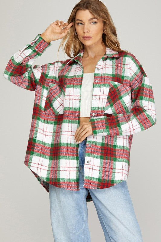 Festive Plaid Shacket