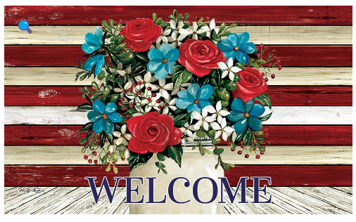 Flag Floral-Floor Mat