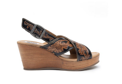 Flower Ridge Hand-tooled Sandals