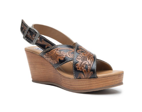 Flower Ridge Hand-tooled Sandals