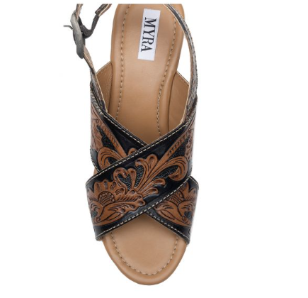 Flower Ridge Hand-tooled Sandals