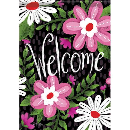 "Flowers & Vines" Shimmer Garden Flag