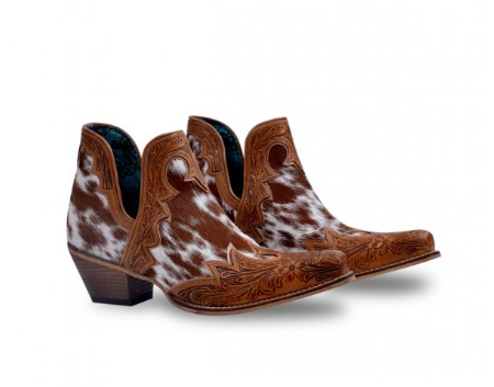 Frisco Falls Hair-on Hide & Hand-tooled Boots