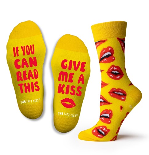 TWO LEFT FEET Give Me a Kiss Socks