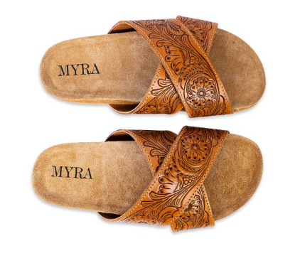 Myra Gracie Hand-Tooled Sandals