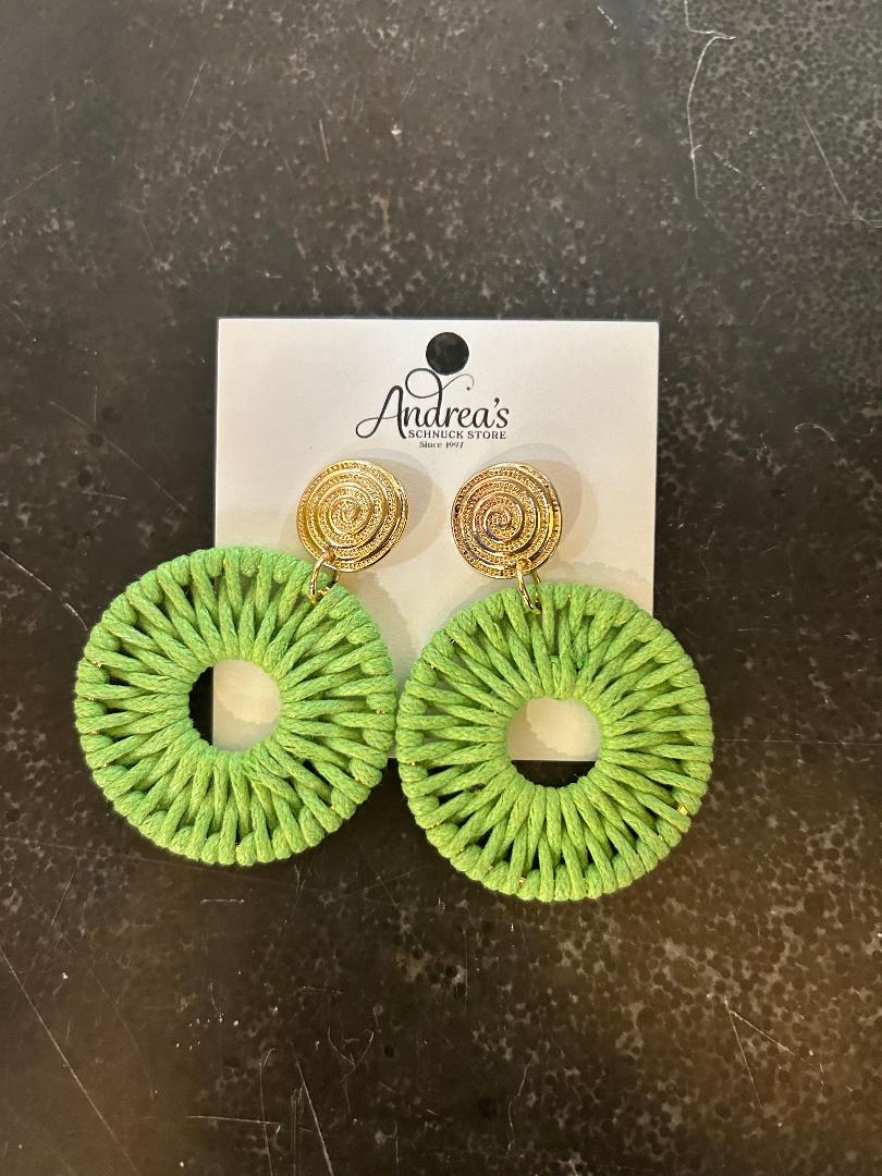 Woven Open Circle Earrings