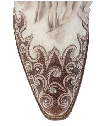 Hannah Canyon Fringed Hand-tooled Boots