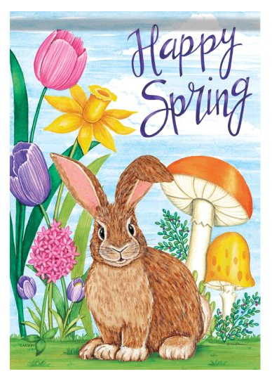 "Happy Spring Bunny" Dura Soft™ Flag