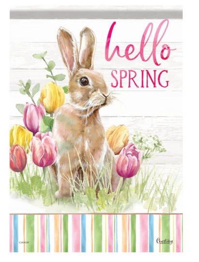 "Hello Spring Bunny" Dura Soft™ Flag