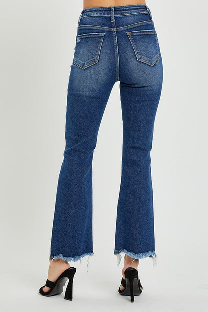 HIGH RISE CROP FLARE JEANS!