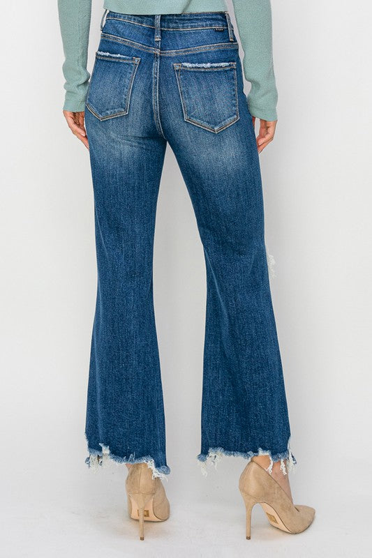 RISEN HIGH RISE CROP STRAIGHT JEANS!