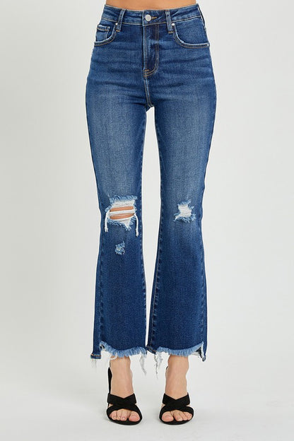 HIGH RISE CROP FLARE JEANS!