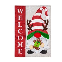Holiday Gnome Applique Flag