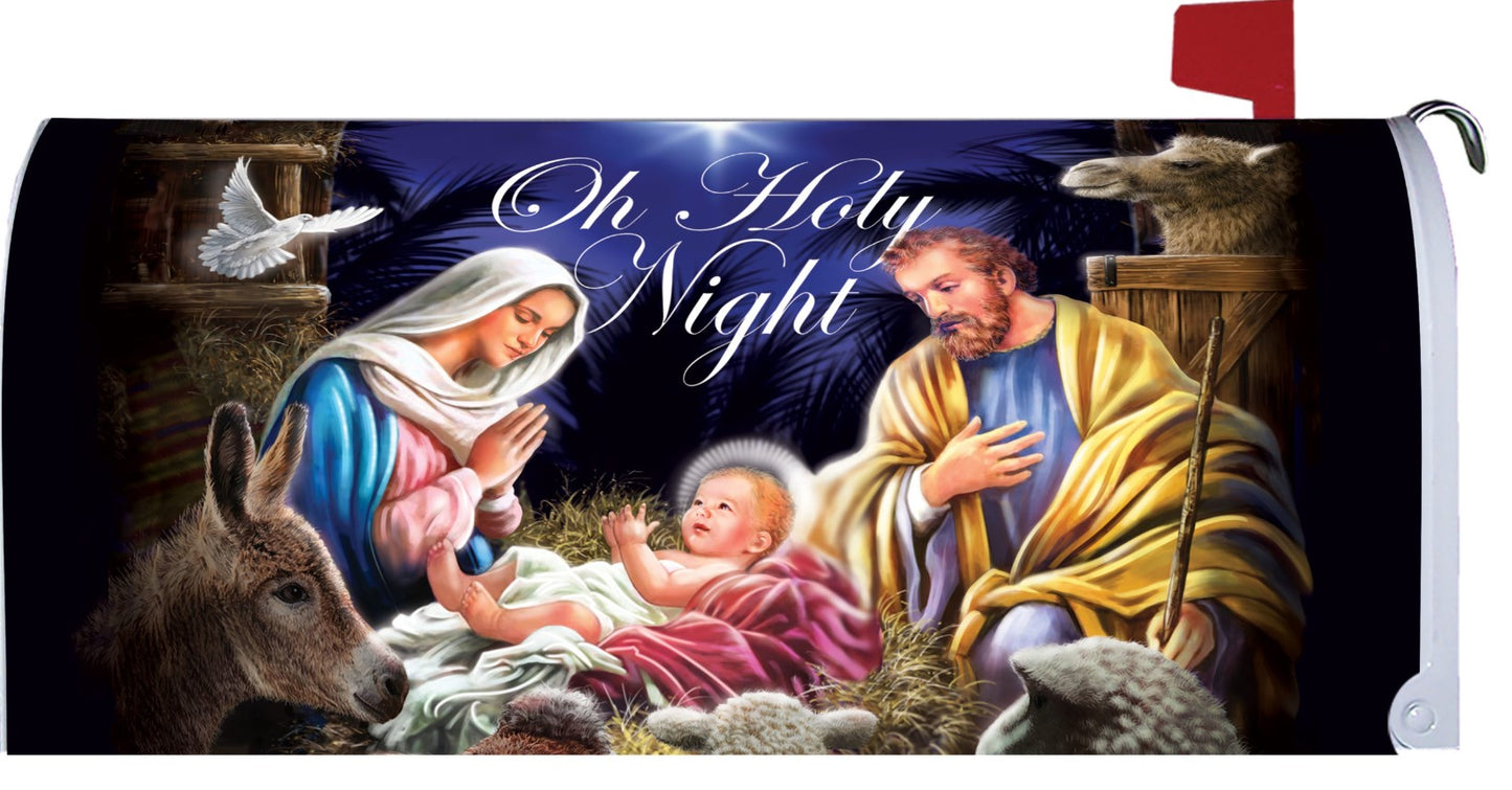Holy Night Nativity Mailbox Cover