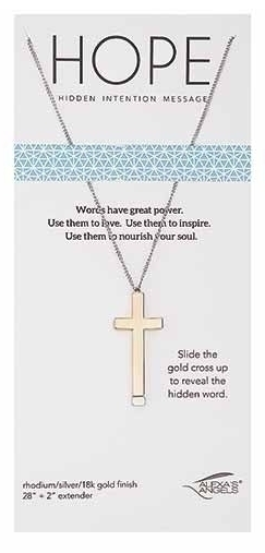 Cross Necklace With Hidden Message 28"+2" Extender